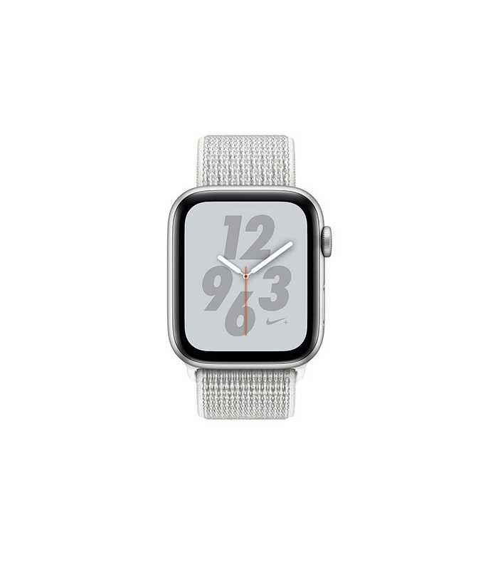 silver aluminium case with summit white nike sport loop